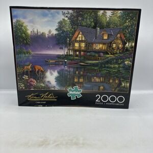 Buffalo Games 2000 Piece Jigsaw Puzzle - Cabin Fever by Kim Norlien USED 2018